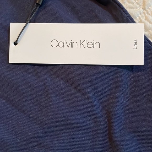 Calvin Klein T-Shirt Dress, Navy- Medium NWT - Picture 4 of 5